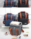 Double Layer Insulated Lunch Bag with Removable Strap - 1