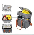 Double Layer Insulated Lunch Bag with Removable Strap - 3