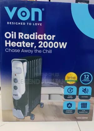 Von Oil Radiator Heater - 2000W