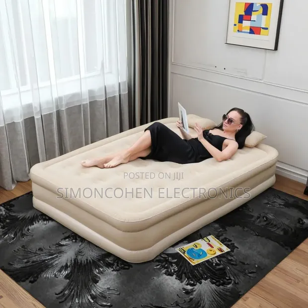 Airbed ya Kujipuliza na Pampu ya Umeme Iliyojengewa Ndani - 1