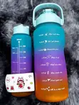 Motivational 2-in-1 Water Bottle (900ml & 2000ml) - 1