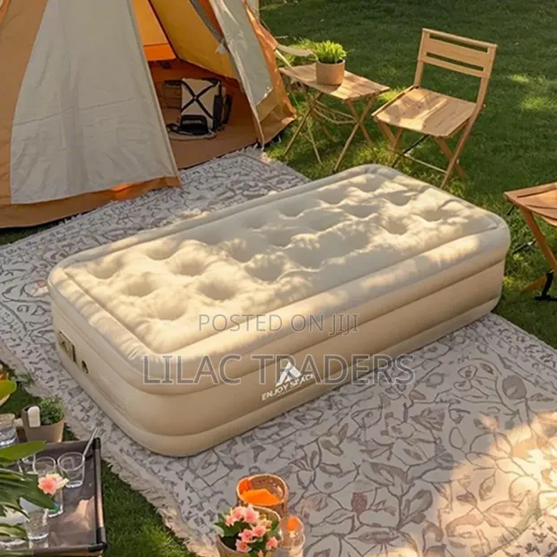 Portable Inflatable Air Mattress - Ideal for Home & Camping - 1