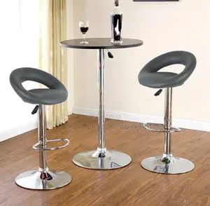 Adjustable Aesthetic Leather Swivel Barstool