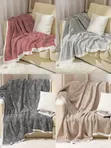 Bohemian Knitted Throw Blanket with Pendant/Tassels - 1