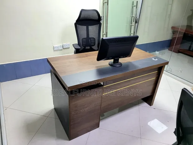 Modern Executive Office Desk - Brown Office Table - 1