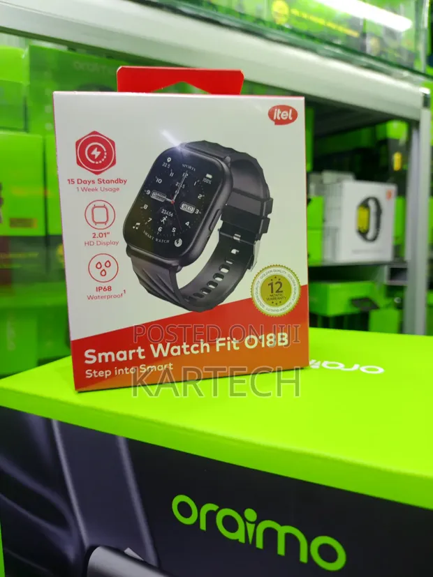 Itel Smart Watch Fit O18B 2.01" HD Display, IP68 Waterproof - 1