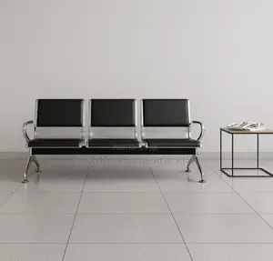 Benchi la Kusubiri la Ngozi ya PU la Abiria 3-Seater