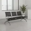 Benchi la Kusubiri la Ngozi ya PU la Abiria 3-Seater - 3