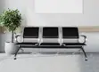 Benchi la Kusubiri la Ngozi ya PU la Abiria 3-Seater - 5