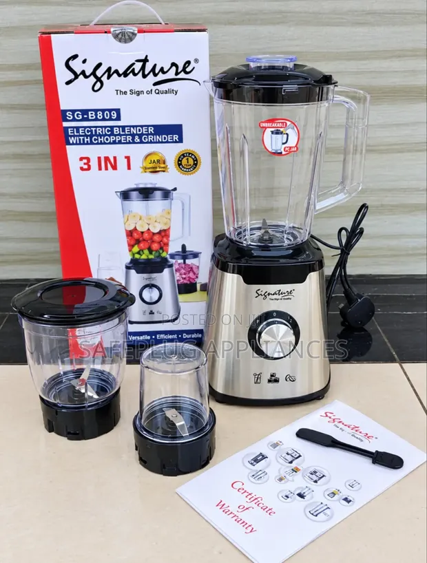 Signature 3-in-1 Food Blender Kitchen Processor - 1