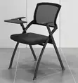 Foldable Task Chair with Flip Writing Pad - 3