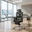 Kiti cha Ofisi cha Mesh chenye Miguu Inayoweza Kurekebishwa na Footrest - 5