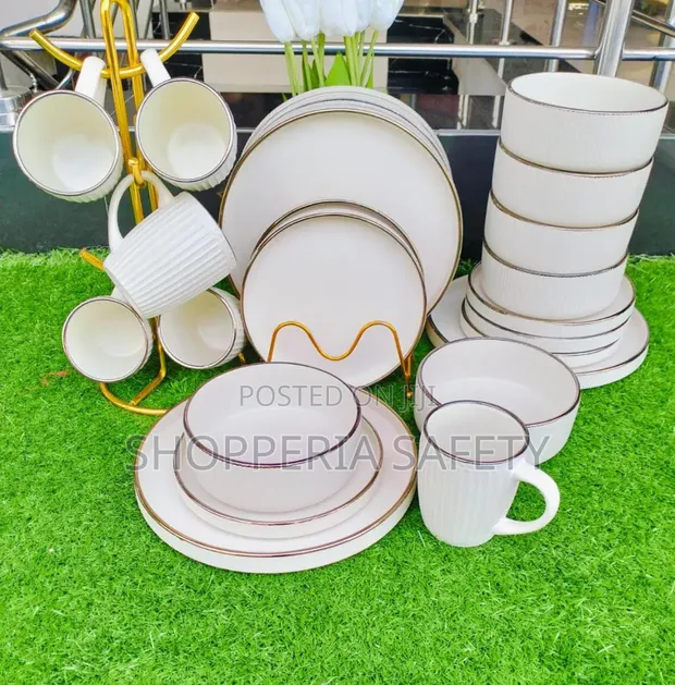 24 Vipande vya Dinner Set - Nyeupe - 1