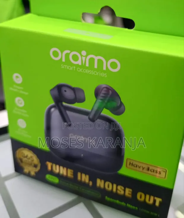Oraimo SpaceBuds Neo TWS Earbuds with Deep Bass & Gaming Mode - 1