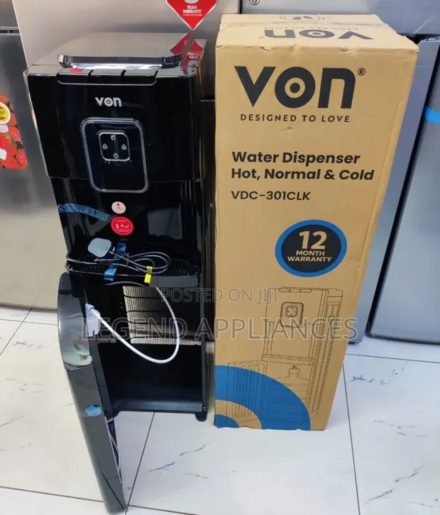 Brand New Von 3-Tap Bottom Load Water Dispenser (301CLK) - Compressor Cooling - 1