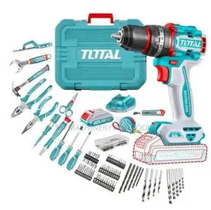 Total THKTHP11652 Set ya Vifaa 165-Piece na Cordless Drill 20V