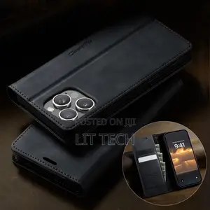 iPhone 11 Pro Max PU Leather Wallet Flip Case - Black