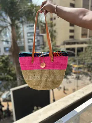 Ankara Sisal Shoulder Bag - Medium