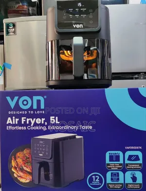 Von 5L Digital Touch Air Fryer - 12 Months Warranty