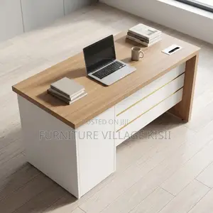 1.4m Straight Executive Office Desk - White