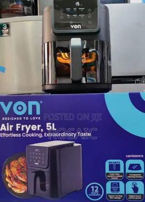 Von 5L Digital Air Fryer - Slim Space-Saving Design