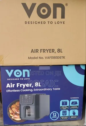 Von 8L Digital Touch Air Fryer - 12 Months Warranty