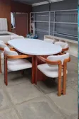 Brand New Oval Dining Set - Brown - 1