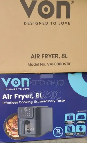 Von 8L Digital Air Fryer - Large Capacity, Slim Design