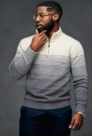 Sweaters za Wanaume za Quarter Zip (Size L-4XL)