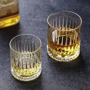 225ml Vertical Stripped Clear Whiskey Glasses (Set of 6)