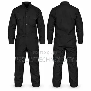 Black Plain Work Overall