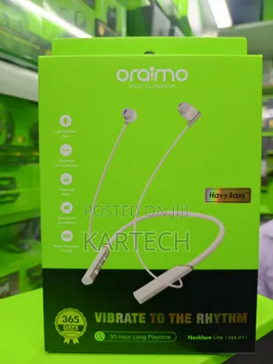 Oraimo OEB-311 Bluetooth 5.3 Neckband Earphones - White