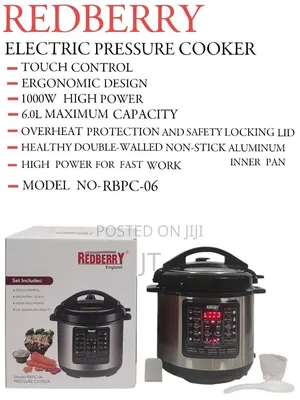 Redberry Pressure Cooker ya Umeme (6L, 17L, 21L, 25L)