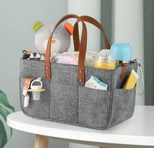 Baby Diaper Caddy/Organizer with Side Pockets