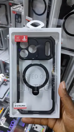 XUNDD Magnetic Holder Case for iPhone 17 Pro Max - Black