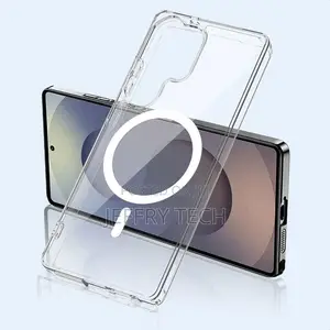 Clear Transparent MagSafe Silicone Case for Samsung Galaxy S24 Ultra