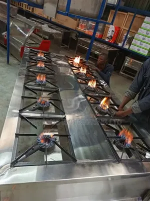 Stainless Steel Commercial 10 Gas Burner Cooker with Oven