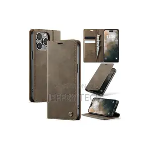 Kesi ya Kifedha ya CaseMe Wallet Flip kwa iPhone 14 Pro Max - Kahawa