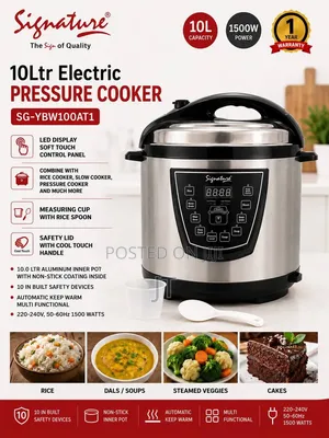 10L Signature Pressure Cooker ya Umeme