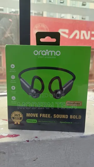 Oraimo OpenCirclet 2 Bluetooth Open-Ear Earbuds - Black