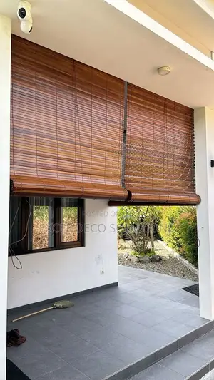 Balcony Bamboo Roll Up Blinds za Nje Zenye Nguvu