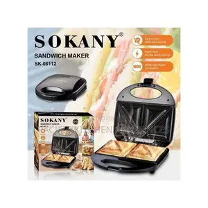 Brand New Sokany 2-Slice Sandwich Maker & Bread Toaster