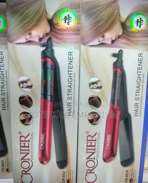 Cronier Professional Flat Iron ya Kunyoosha Nywele ya Keramik