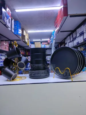 16-Piece All Black Dinner Set