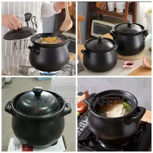 Porcelain Cooking Pot - Black