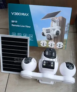 V380 Pro Kamera ya Solar PTZ yenye Lens 4 - CCTV Isiyo na Waya ya 360° Nje