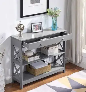 Contemporary Wood Console Table for Living Room