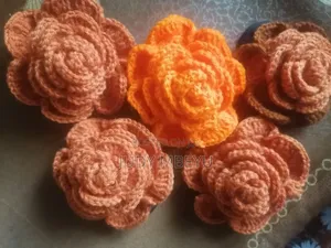 Handmade Crochet Hair Ties - Multi-Color Floral