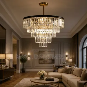 Chandelier ya Kifahari ya Tiered Crystal