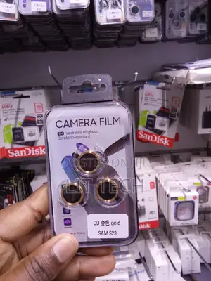 Kinga ya Lenzi ya Kamera ya Samsung S23 Yenye Rangi ya Dhahabu